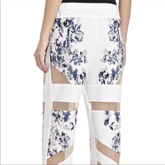 NWOT BCBG Maxazria Runway Gabriel Pant Floral Mesh Pants - Picture 3 of 11